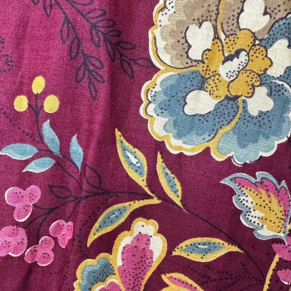 Gunne Sax Vintage-Inspired Burgundy Floral renaissance Dress  Lace Sleeve RARE - Picture 12 of 17